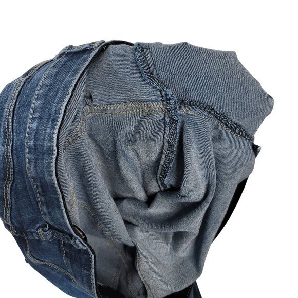 Juicy Couture Ankle Jeans Blue Size 12 Zip Button Rolled Cuff Tapered Cropped - Picture 5 of 8